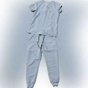 Figs Light Blue Scrub set